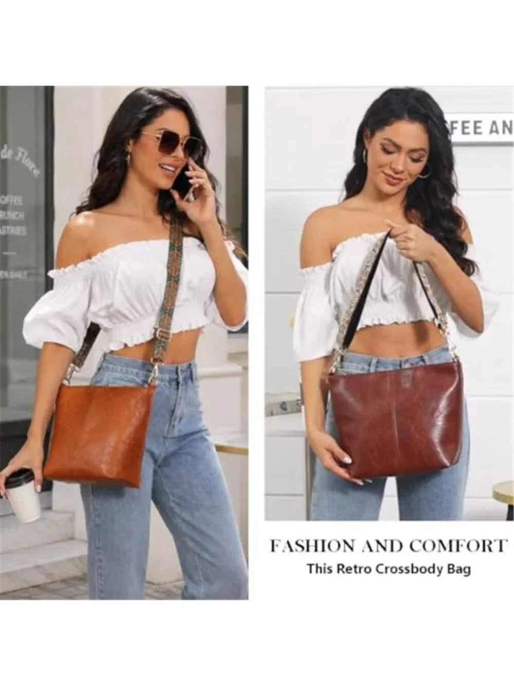 Womens Hobo Shoulder Bag Vegan Leather Slouchy Tote Purse Large Everyday Handbag